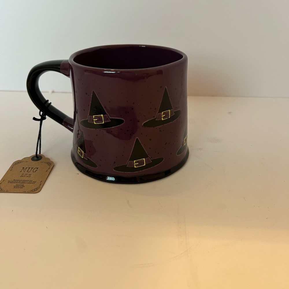 Global Design HOCUS POCUS Witch Hats Lg Ceramic‎ Coffee Mug Tea Cup Purple Black